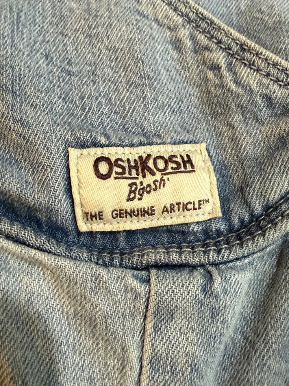 Vestback Light Wash Overalls OshKosh B'gosh Sz 24M
